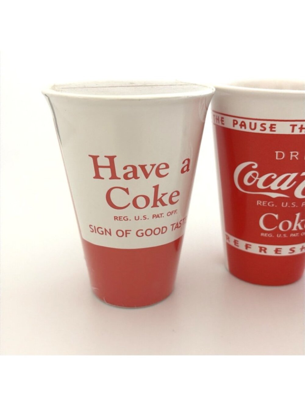 Vintage Coca-Cola Ceramic Candle Cups Lot of 3 Different Designs 4" Tall - Picture 2 of 10